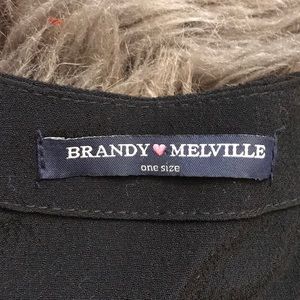 Black lace up brandy Melville tee